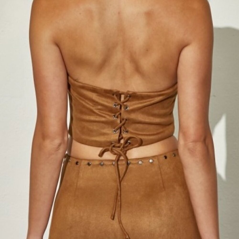BRING IT OUT WEST SUEDE TOP - Picture 3 of 3